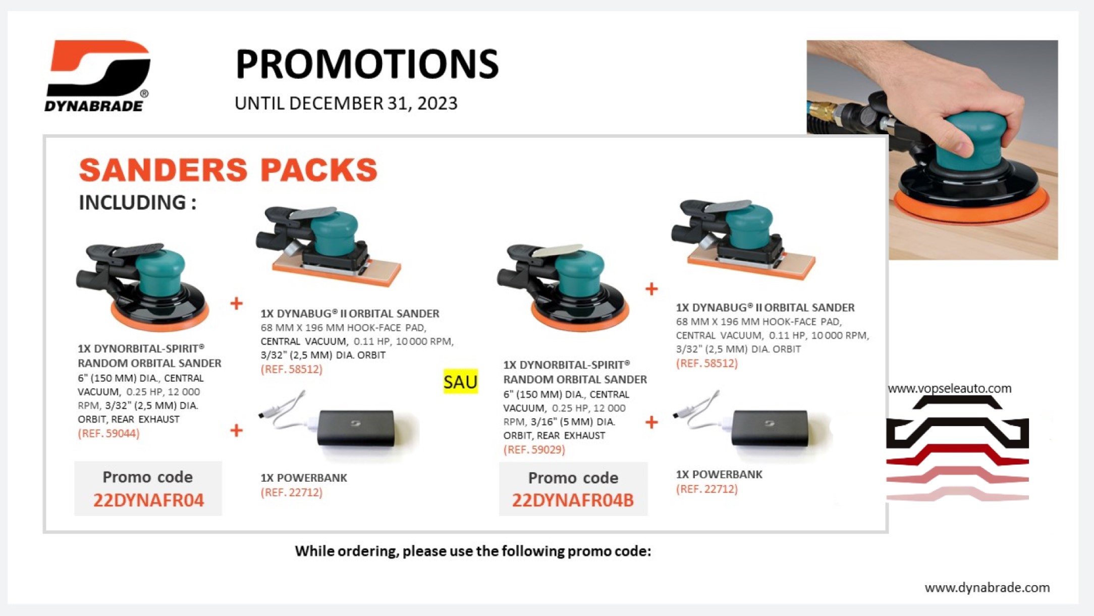 Promo masini slefuit 22DYNAFR04/04B, Dynabrade